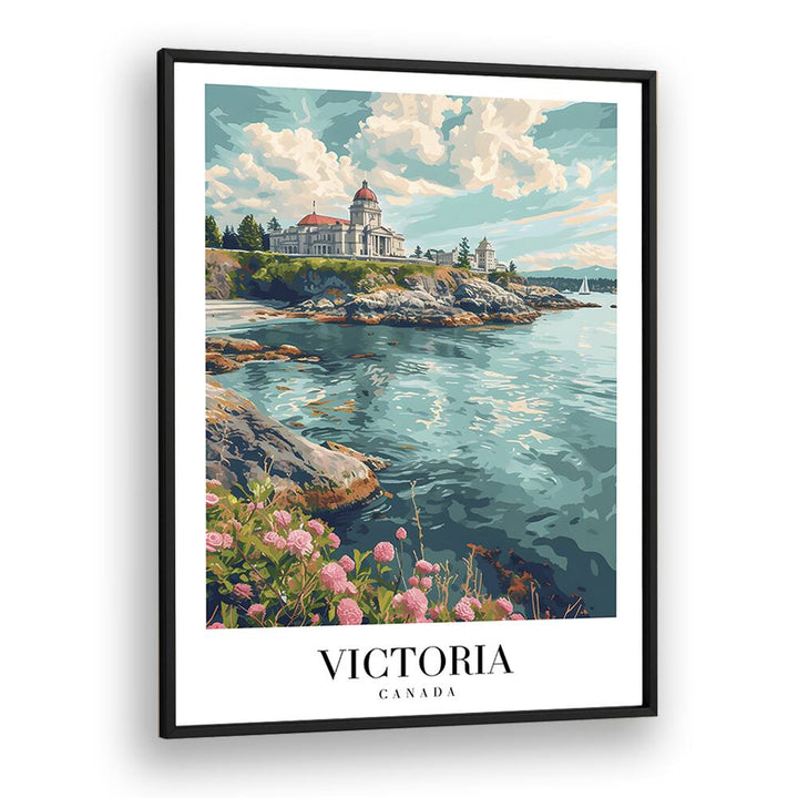 victoria-canada II travel posters in Black Plain Frame