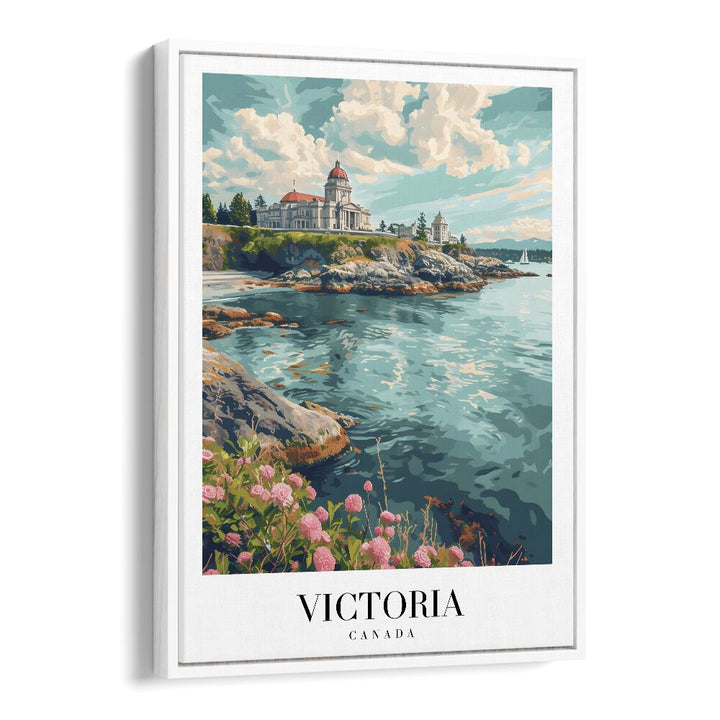 victoria-canada II travel posters in White Floater Frame