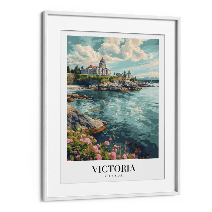 victoria-canada II travel posters in White Frame With Mount