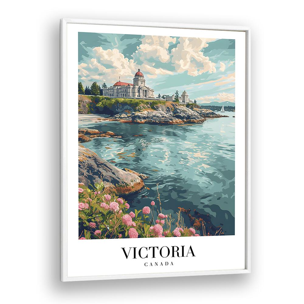 victoria-canada II travel posters in White Plain Frame