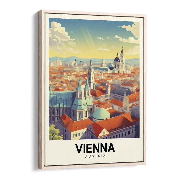 vienna-austria II travel posters in Oak Wood Floater Frame