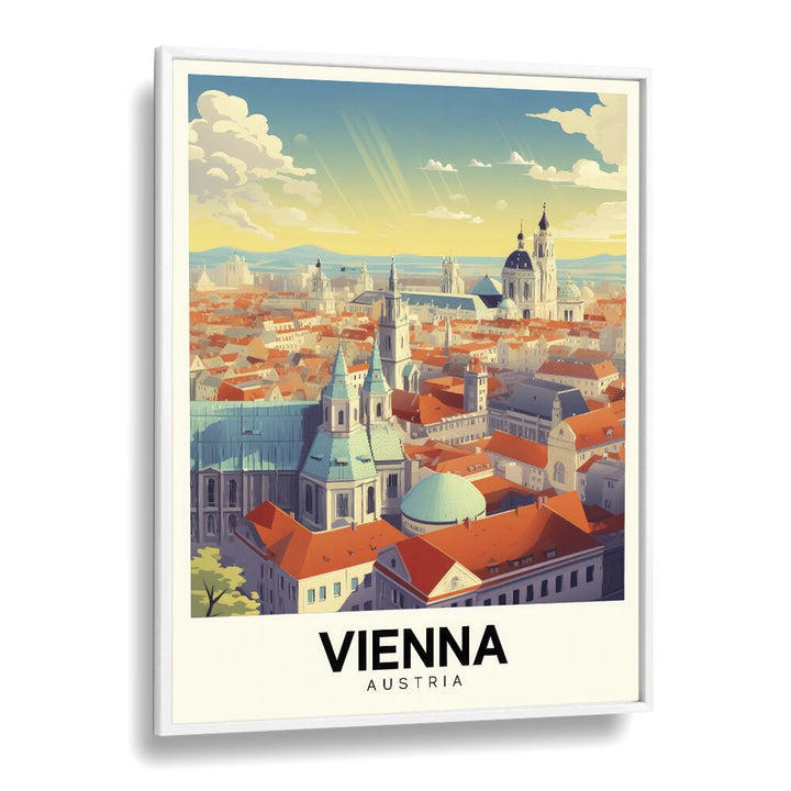 vienna-austria II travel posters in White Plain Frame