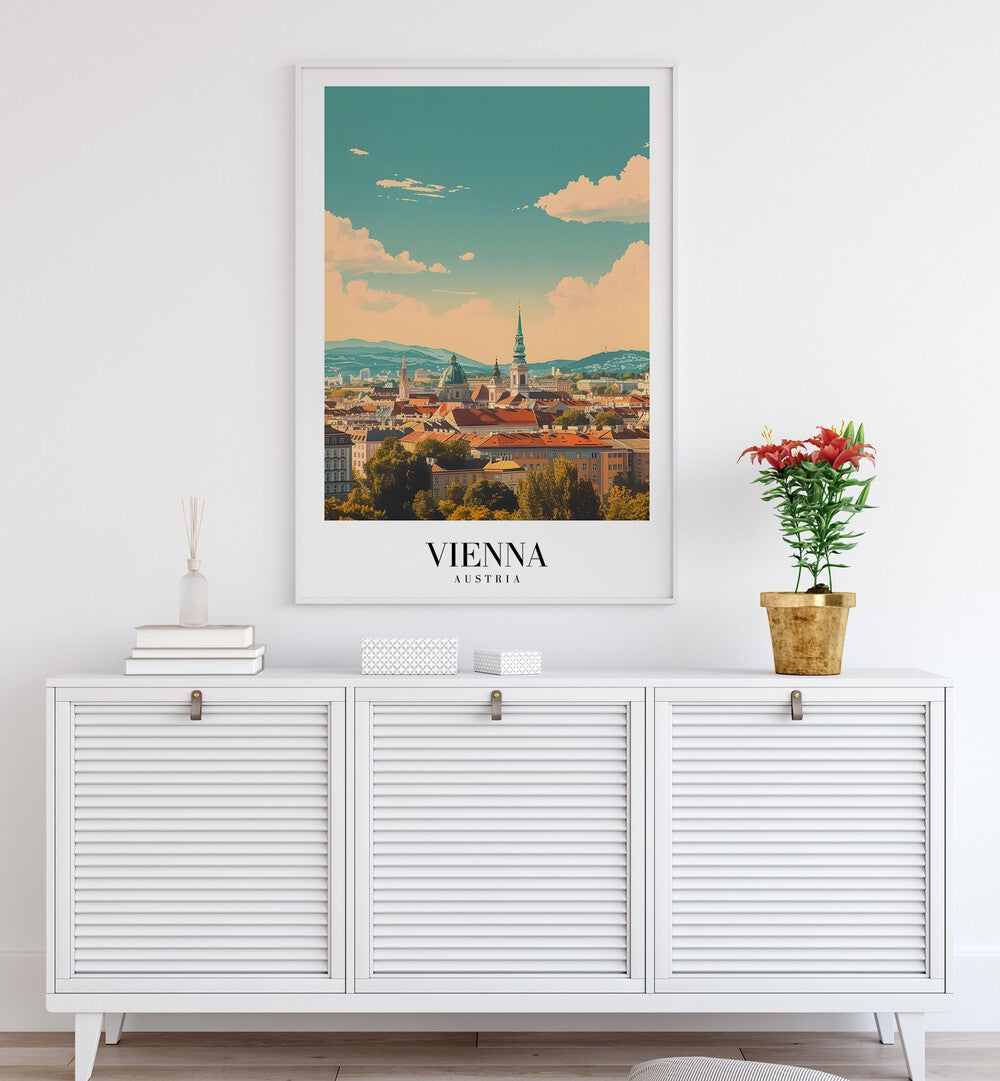 vienna-austria travel posters Artwork I placed on a Wall 