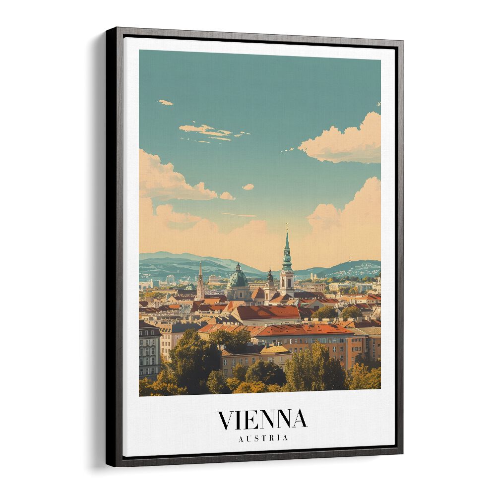 vienna-austria travel posters in Black Floater Frame