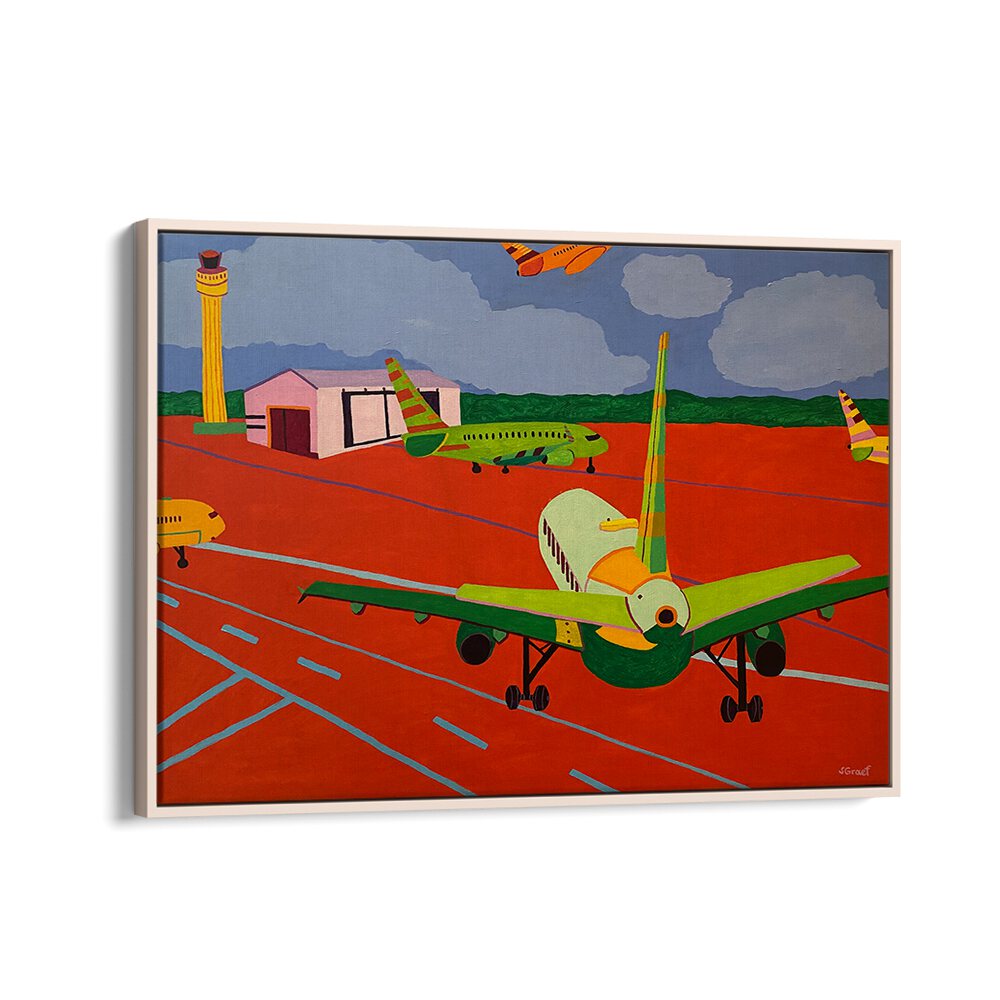 view from the gate ii landscape art prints in Oak Wood Floater Frame
