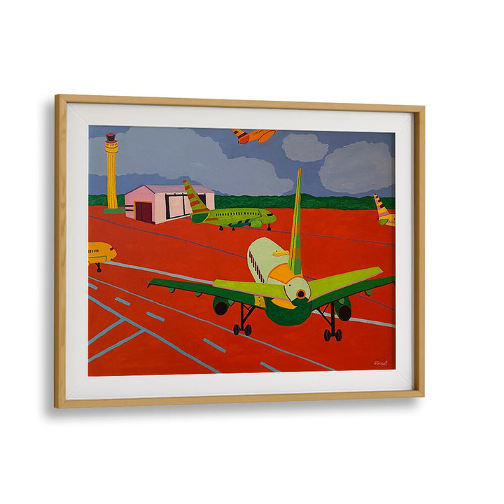 view from the gate ii landscape art prints in Oak Wood Frame With Mount