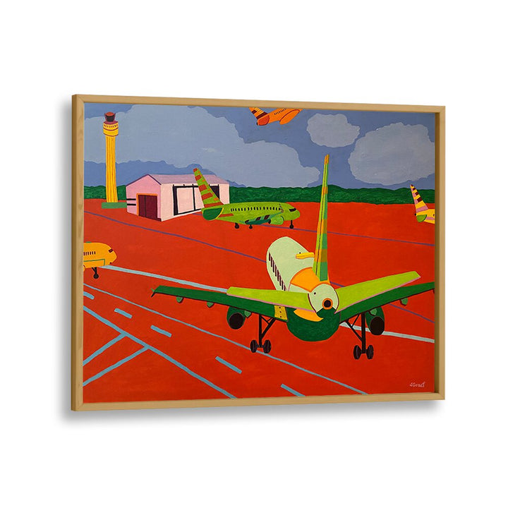 view from the gate ii landscape art prints in Oak Wood Plain Frame