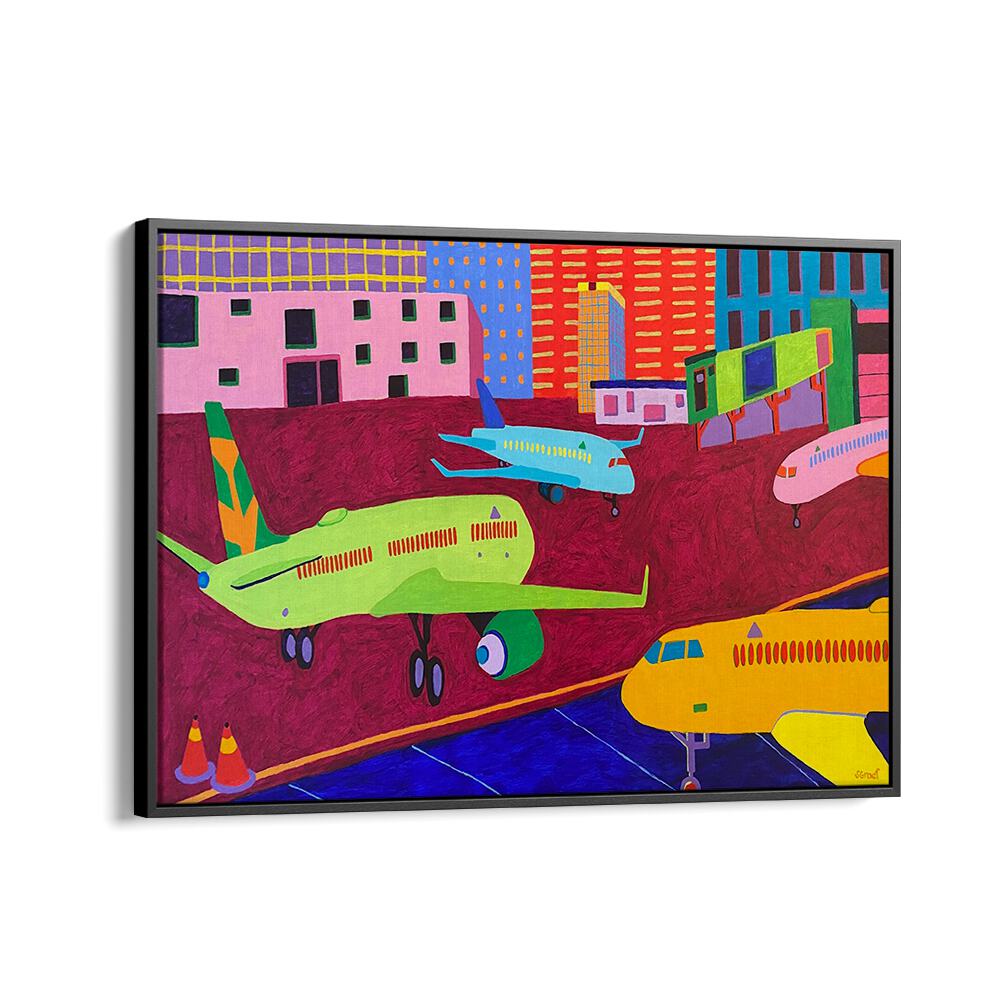 view from the gate iii landscape art prints in Black Floater Frame