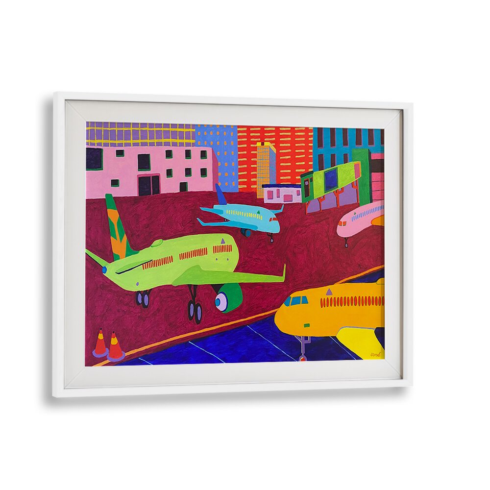 view from the gate iii landscape art prints in White Plain Frame