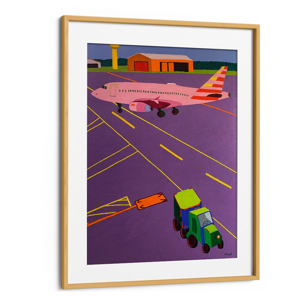 view from the gate landscape art prints in Oak Wood Frame With Mount