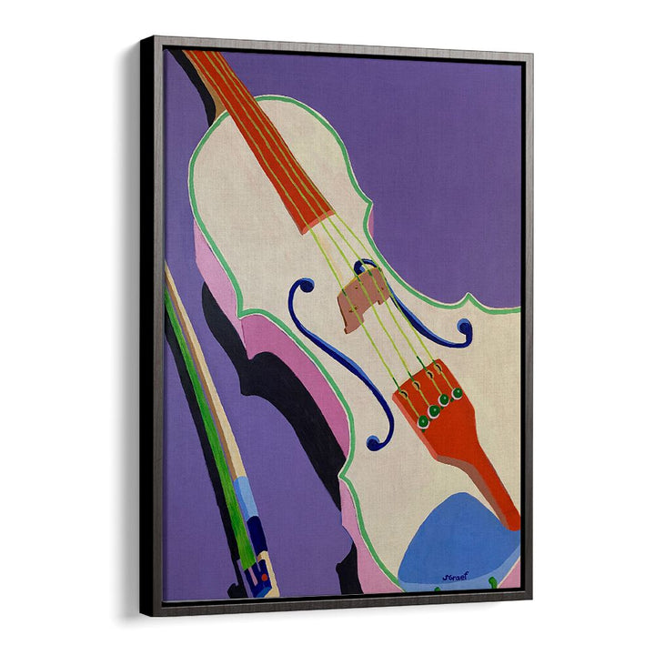 violin music art prints in Black Floater Frame