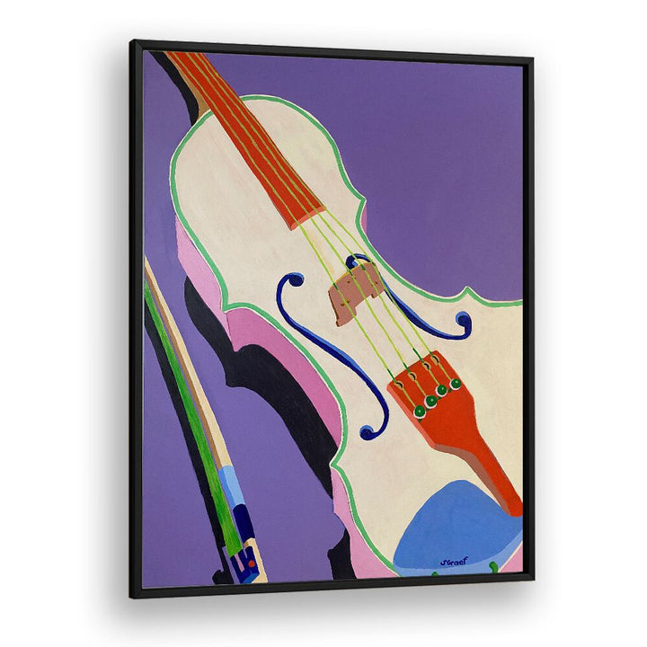 violin music art prints in Black Plain Frame