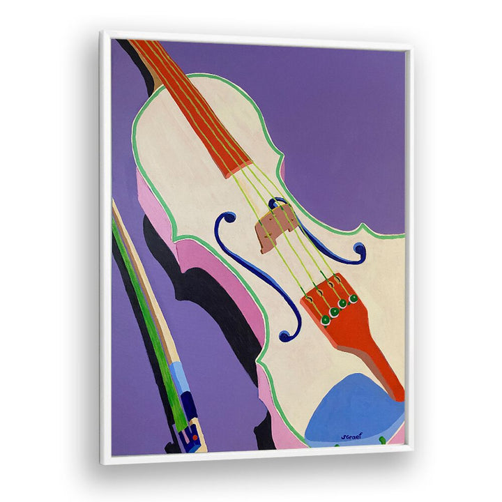violin music art prints in White Plain Frame