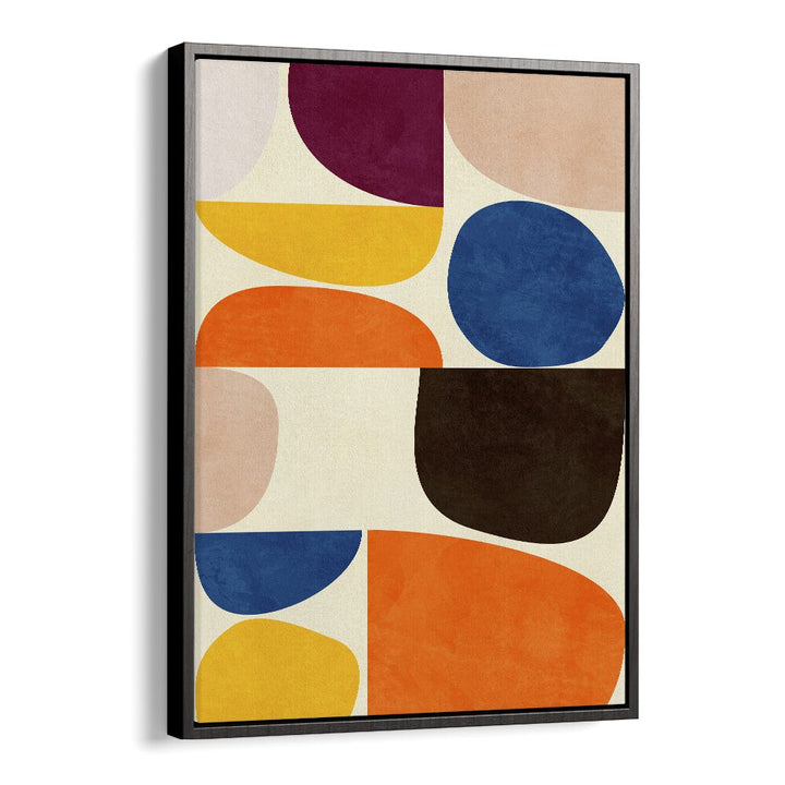 vivid bauhaus by ana rut bre abstract art abstract wall art in Black Floater Frame