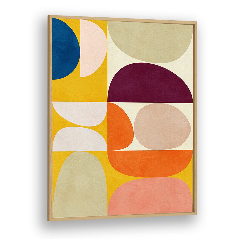 vivid bauhaus ii by ana rut bre abstract art abstract wall art in Oak Wood Plain Frame