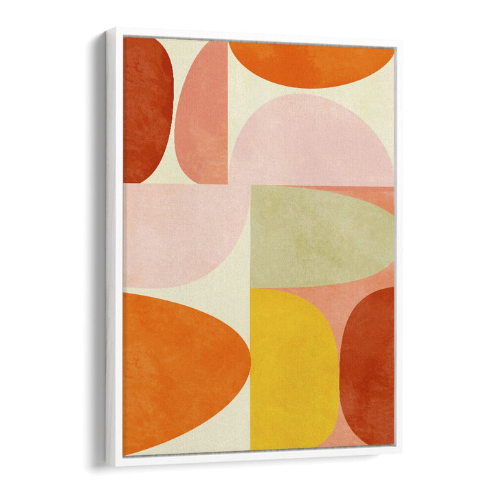 warm pastel geometry ii by ana rut bre abstract art abstract wall art in White Floater Frame