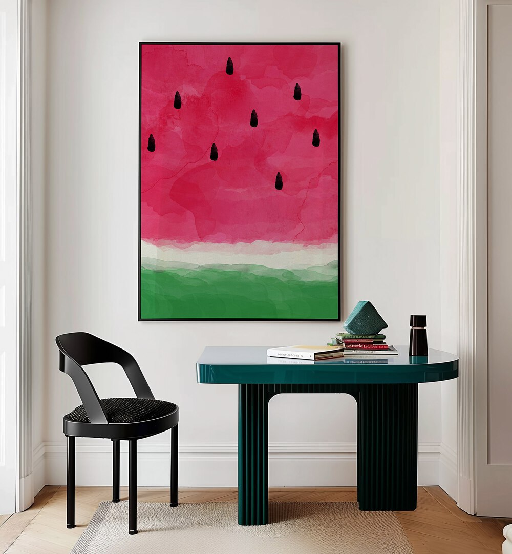 watermelon by orara studio kitchen posters kitchen art prints Artwork IV placed on a wall 