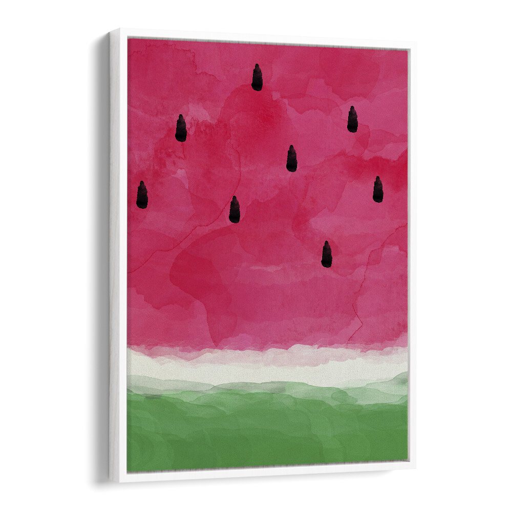 watermelon by orara studio kitchen posters kitchen art prints in White Floater Frame