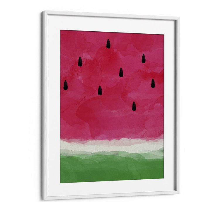 watermelon by orara studio kitchen posters kitchen art prints in White Frame With Mount