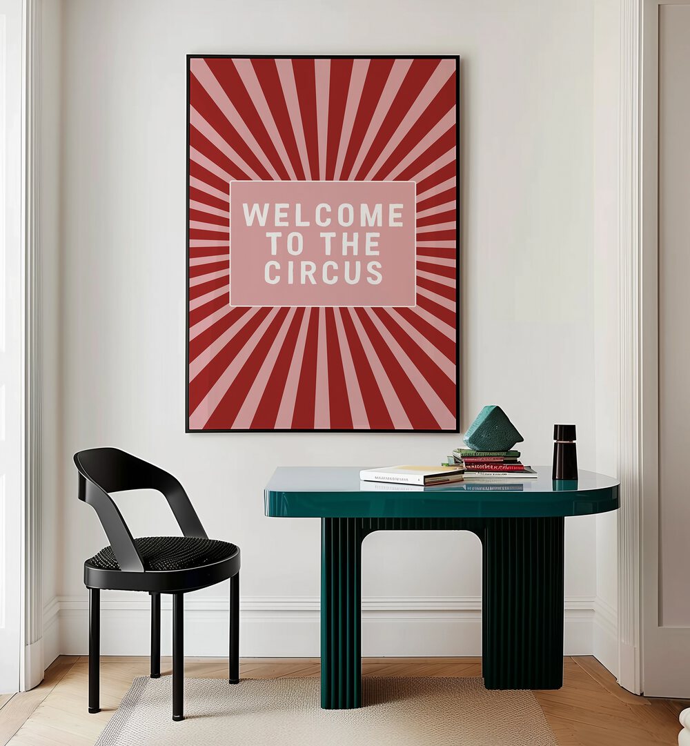 welcome to the circus by frankie kerr-dineen geometric paintings Artwork I placed on a wall