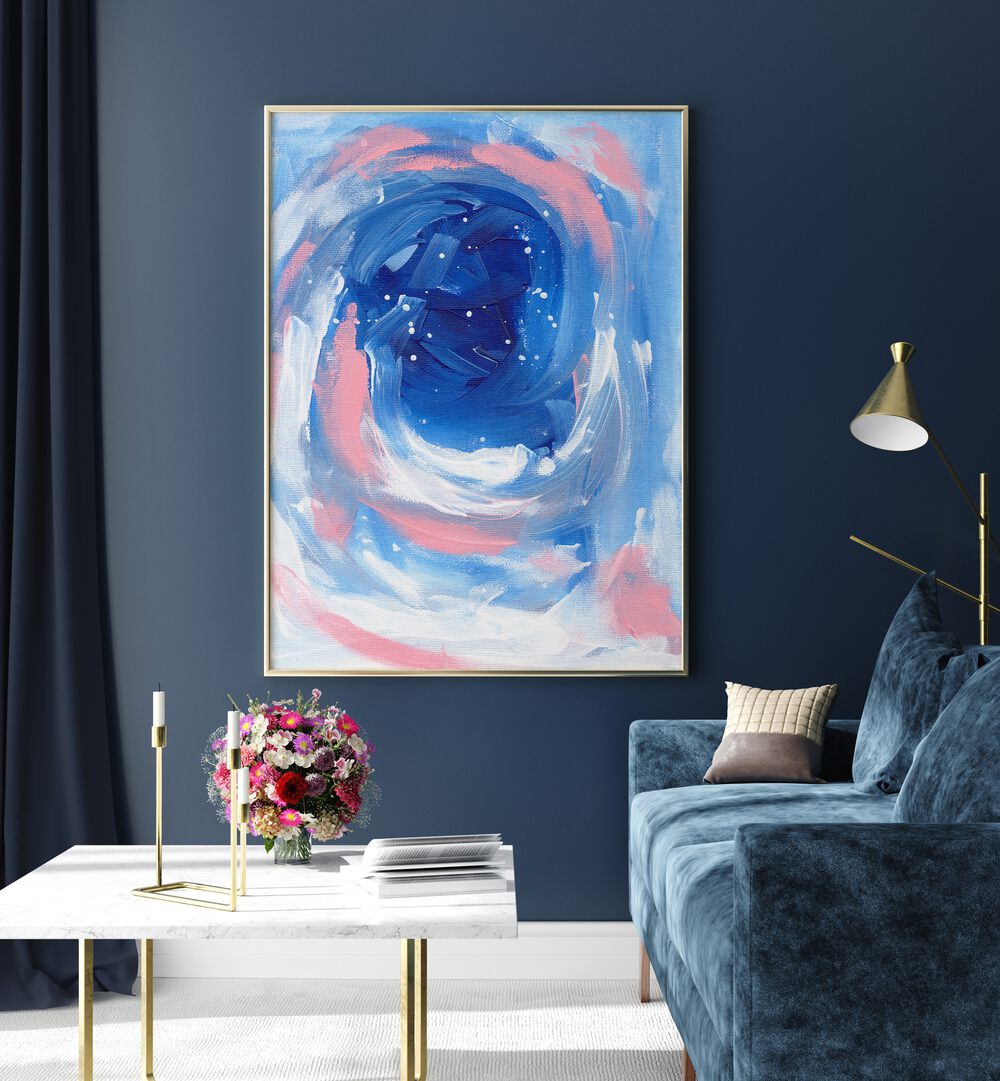 whirlpool by ejaaz haniff abstract art prints Artwork II placed on a wall