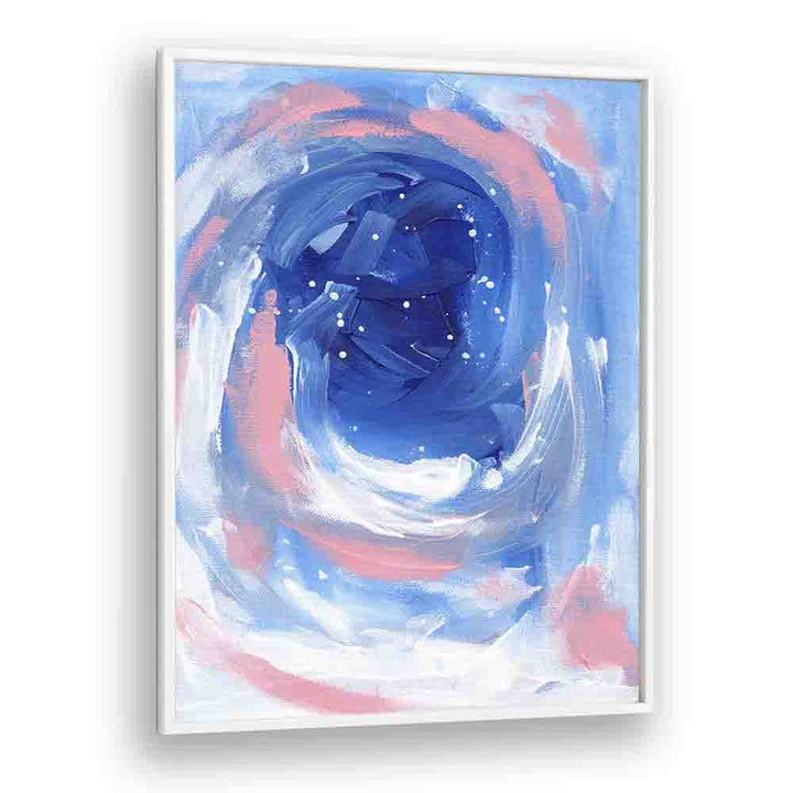 whirlpool by ejaaz haniff abstract art prints in White Plain Frame