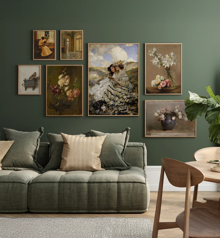 Transform your space with WHISPERS OF VINTAGE BLOOM, GALLERY WALLS from Asian Monk, showcasing elegant floral art.