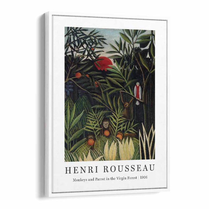 HENRI ROUSSEAU painting - PRIMAL SYMPHONY: HENRI ROUSSEAU'S 'MONKEYS AND PARROT IN THE VIRGIN FOREST' (1906) by Asianmonk