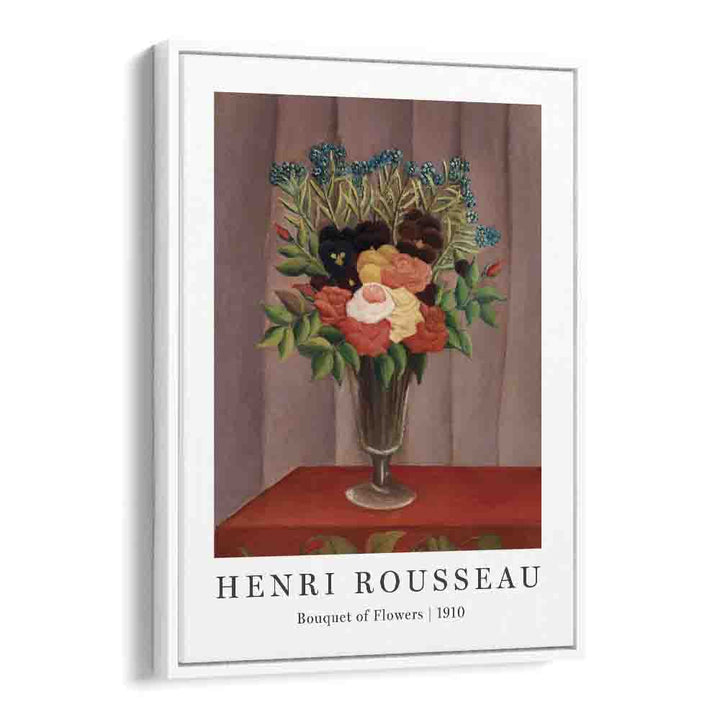 HENRI ROUSSEAU painting - FLORAL SYMPHONY: HENRI ROUSSEAU'S BOUQUET OF FLOWERS, 1910 by Asianmonk