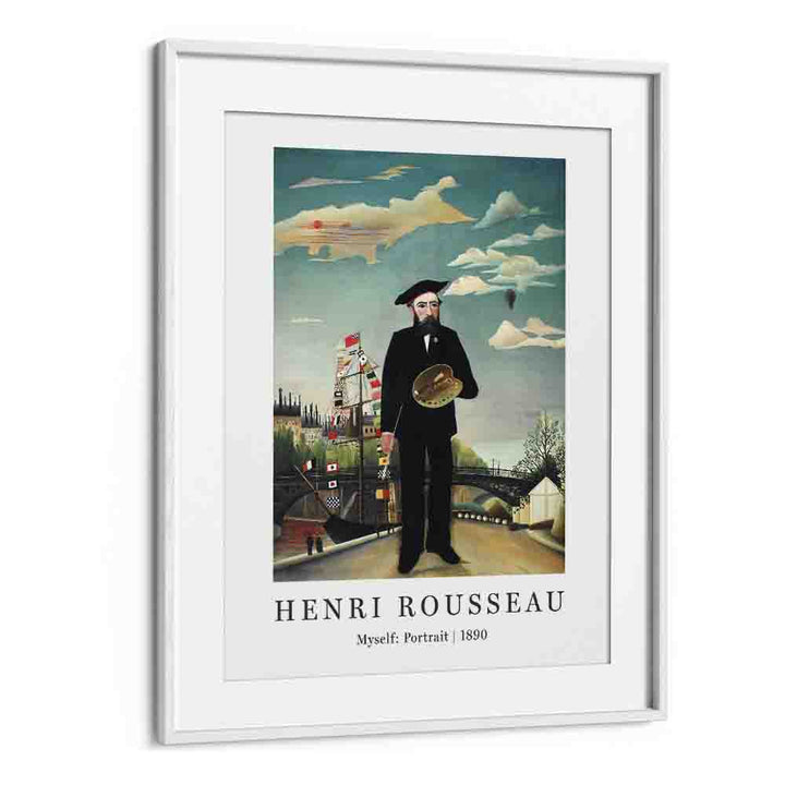 HENRI ROUSSEAU painting - HENRI ROUSSEAU MYSELF PORTRAIT - 1890 by Asianmonk