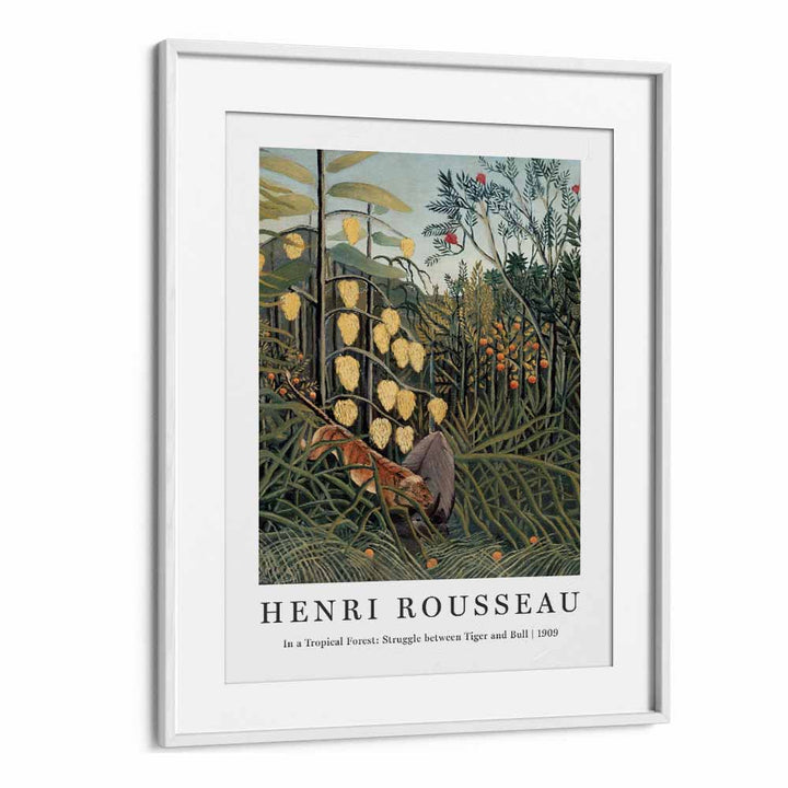 HENRI ROUSSEAU painting - JUNGLE ALLEGORY: HENRI ROUSSEAU'S 'IN A TROPICAL FOREST: STRUGGLE BETWEEN TIGER AND BULL' (1909) by Asianmonk