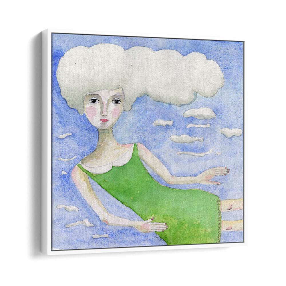 Arty Guava painting - HEAD IN THE CLOUDS by Asianmonk