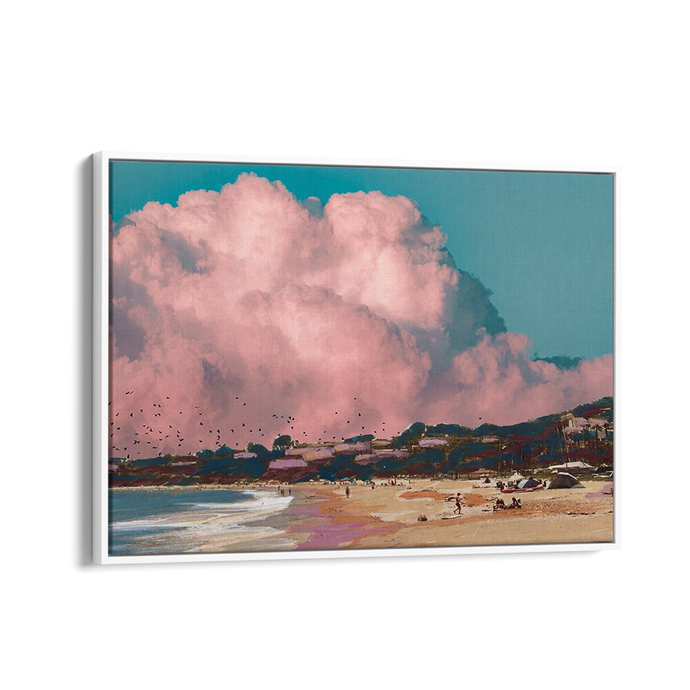 COASTAL PINKS & BLUES , BEACH PAINTINGS