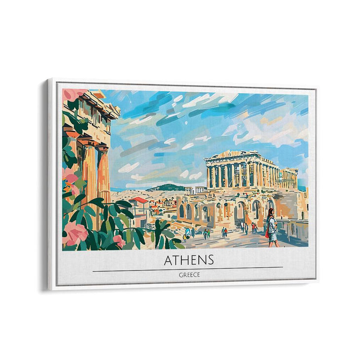 TRAVEL ART painting - ATHENS CAPITAL CITY - GREECE by Asianmonk