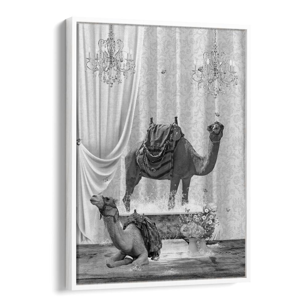 Quotes painting - CAMELS A BUBBLES BLACK AND WHITE by Asianmonk