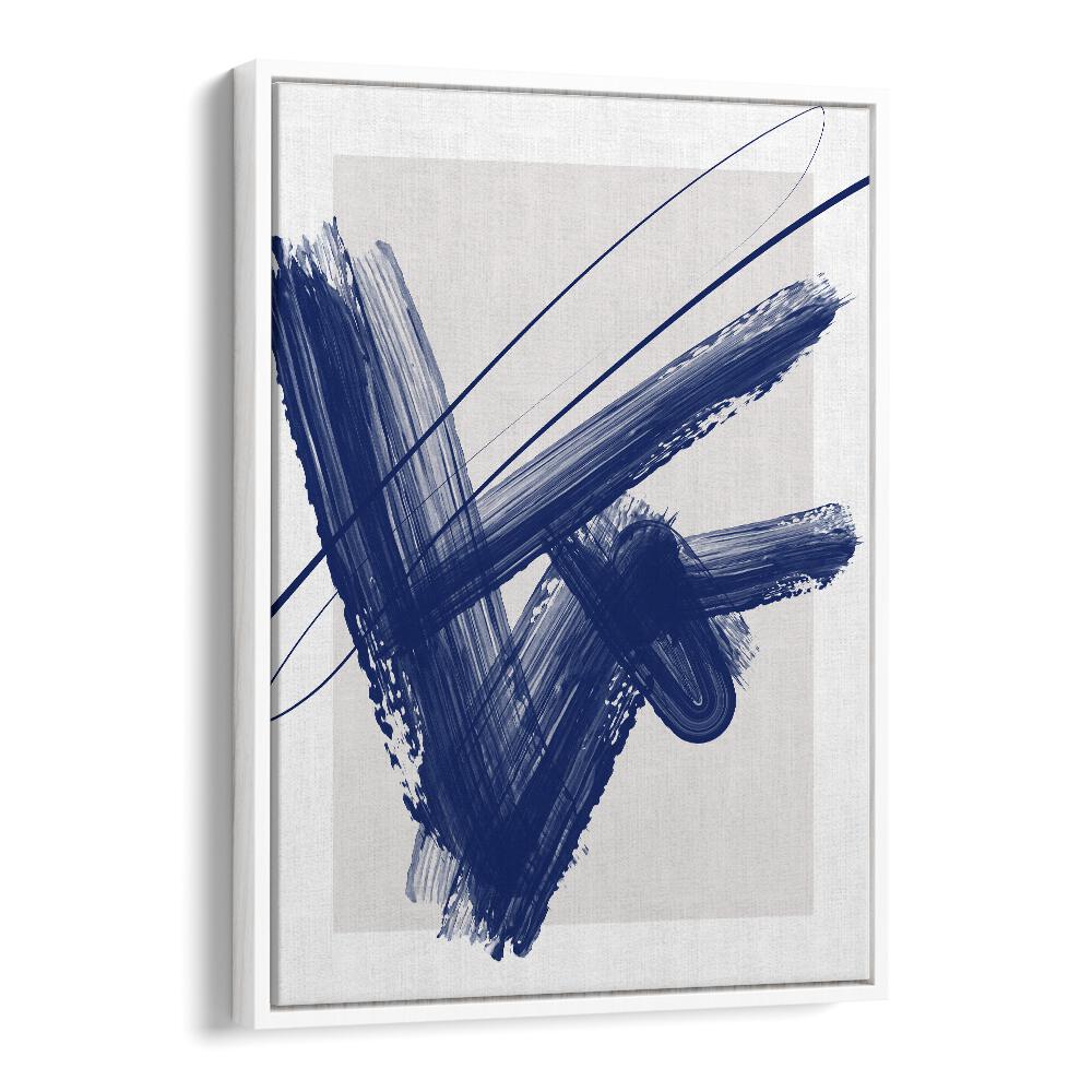 Bold strokes of blue define the essence of BLUE INK, ABSTRACT PAINTINGS by Elena Ristova, perfect for any space.
