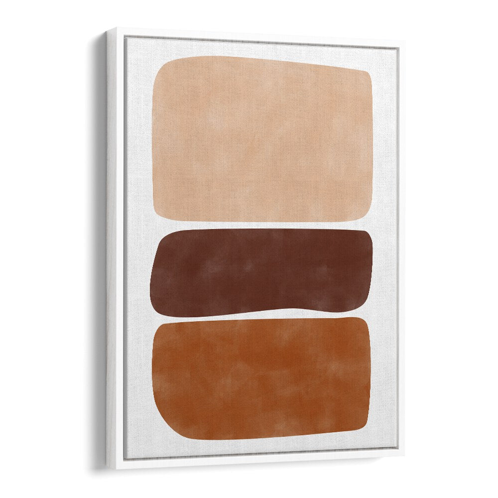 BROWN AND CREAM RECTANGLES BY ELENA RISTOVA, GEOMETRIC ART PRINTS