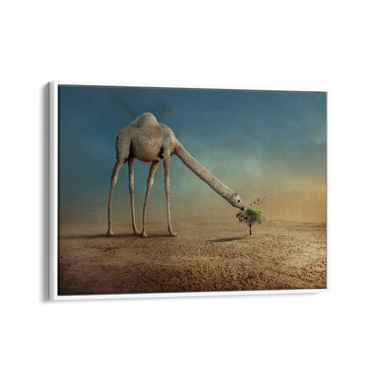 ABSTRACT painting - CAMEL AND TREE BY SULAIMAN ALMAWASH by Asianmonk