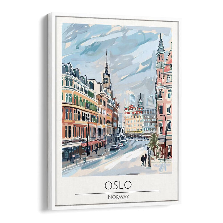 TRAVEL ART painting - OSLO - NORWAY TRAVEL ART by Asianmonk