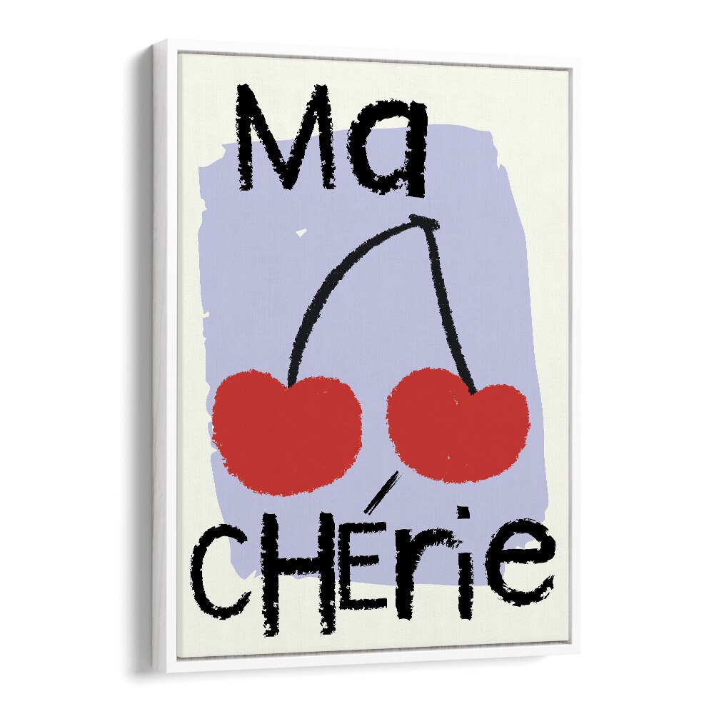 Ma Cherie Fashion art painting Artwork in White Floater Frame
