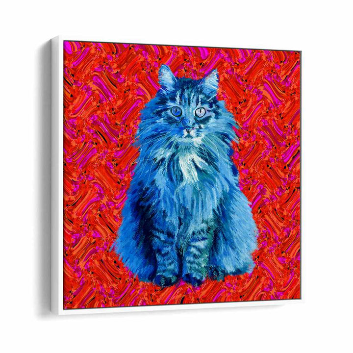 Lynnda Rakos painting - THE BLUE CAT by Asianmonk