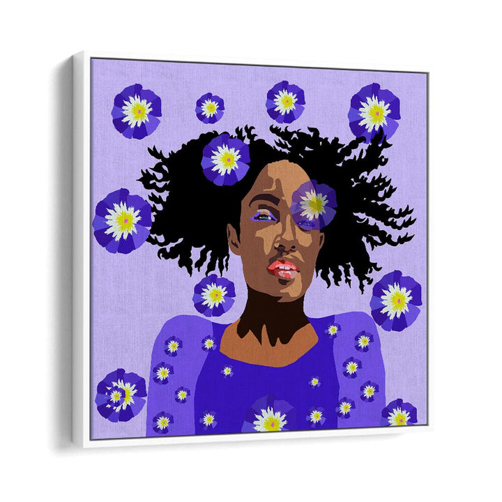 Lynnda Rakos painting - GIRL IN PURPLE by Asianmonk