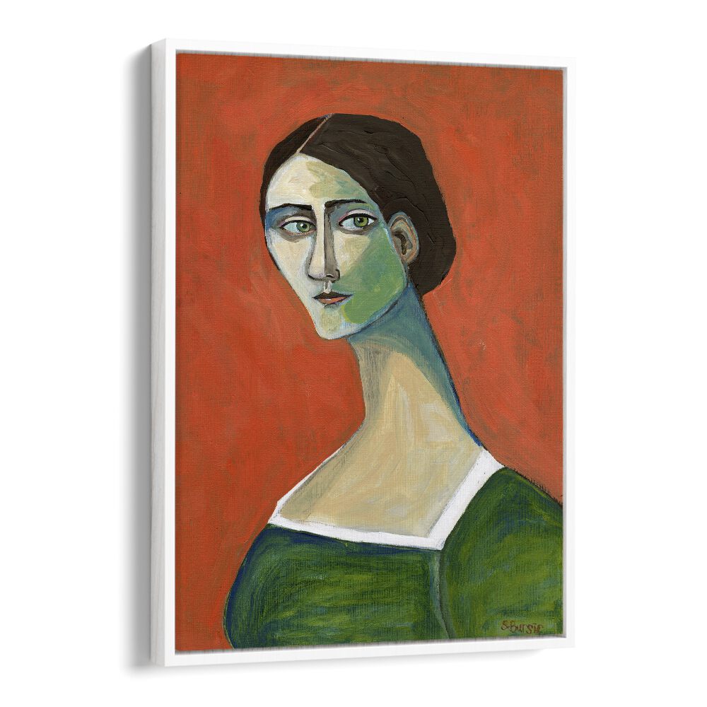 Vintage painting - VINTAGE WOMAN IN GREEN by Asianmonk