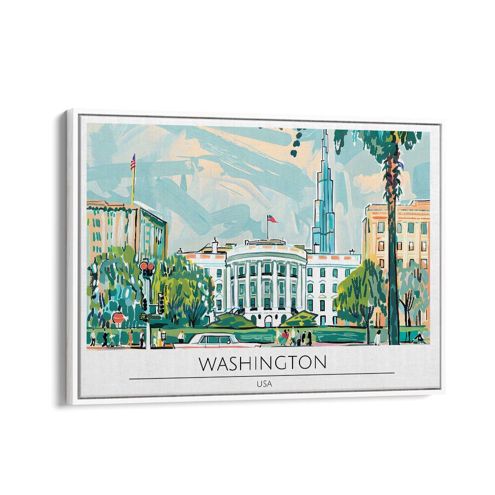 TRAVEL ART painting - WASHINGTON - USA by Asianmonk