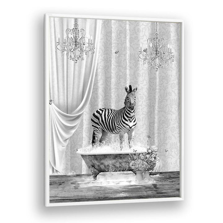 Quotes painting - ZEBRA A BUBBLES BLACK A WHITE by Asianmonk