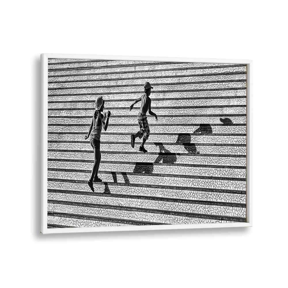 ABSTRACT painting - ON THE STAIRS BY JUAN LUIS DURAN by Asianmonk