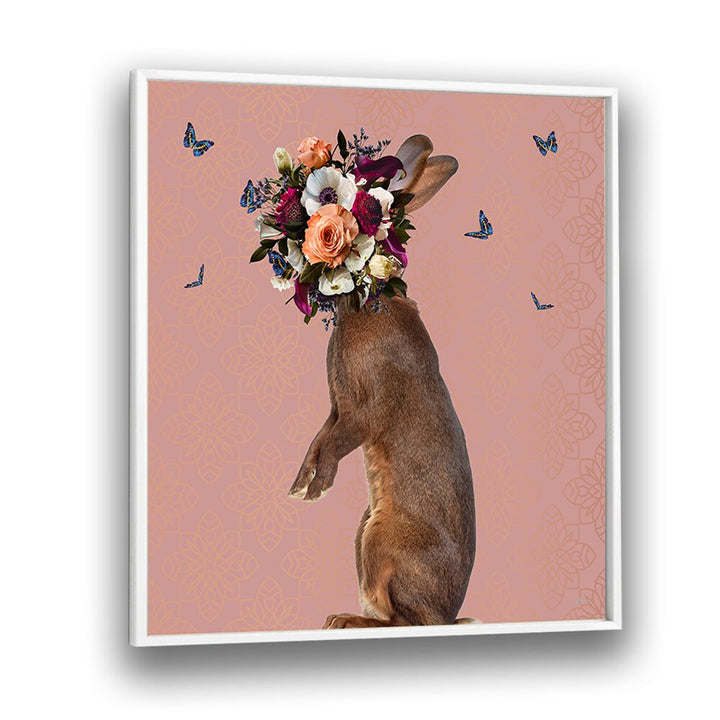 Juliya painting - SPRING FLOWER BONNET ON RABBIT by Asianmonk