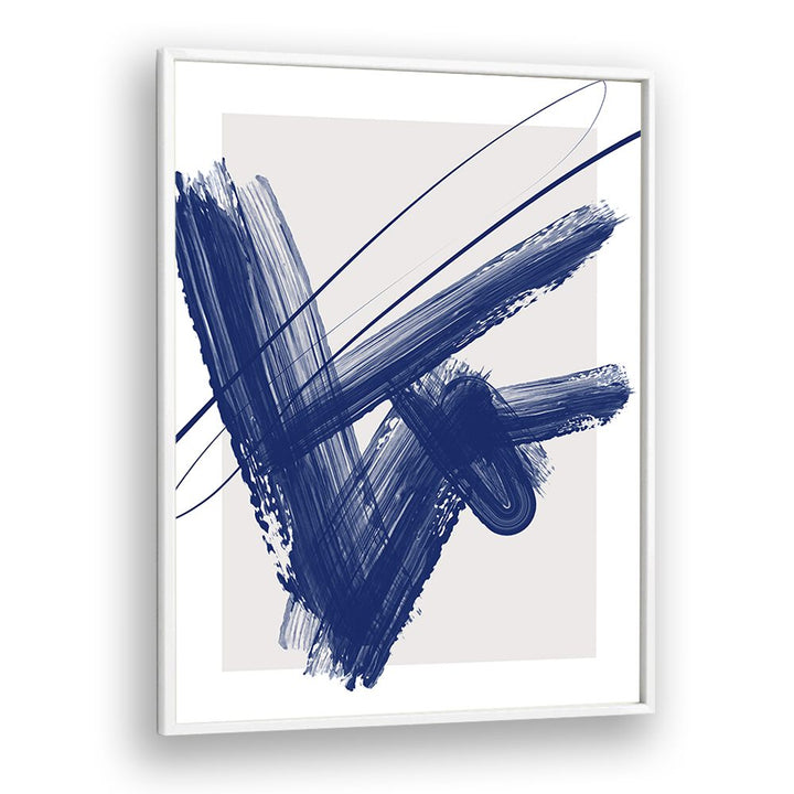 Stunning BLUE INK, ABSTRACT PAINTINGS by Elena Ristova, featuring bold brush strokes and vibrant design.