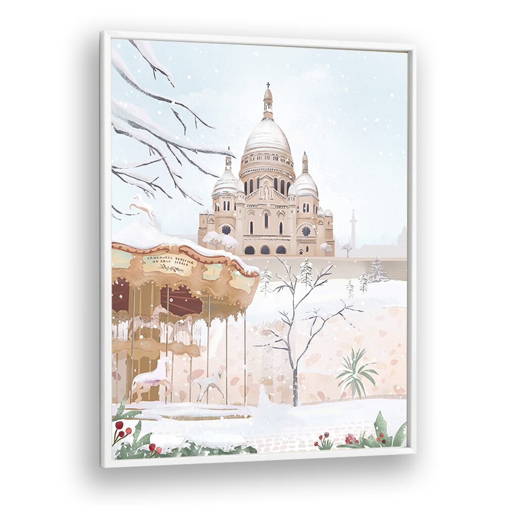 kitchen painting - WINTER IN PARIS BY PETRA LIDZE by Asianmonk