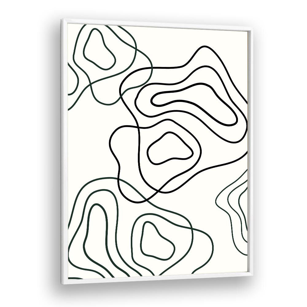 Wobbly Woo By Grishma Korjani Line Art Prints in White Plain Frame